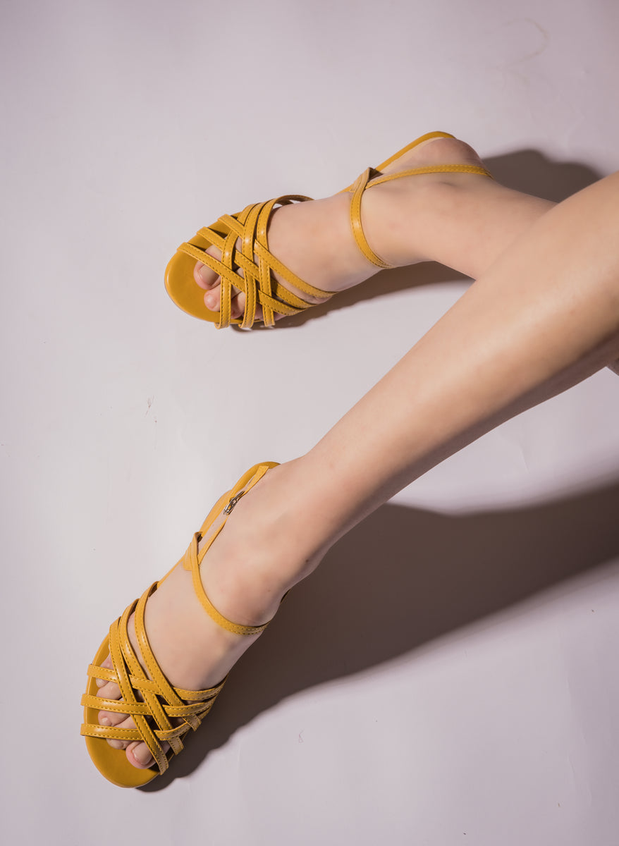 Mustard 2025 colour sandals